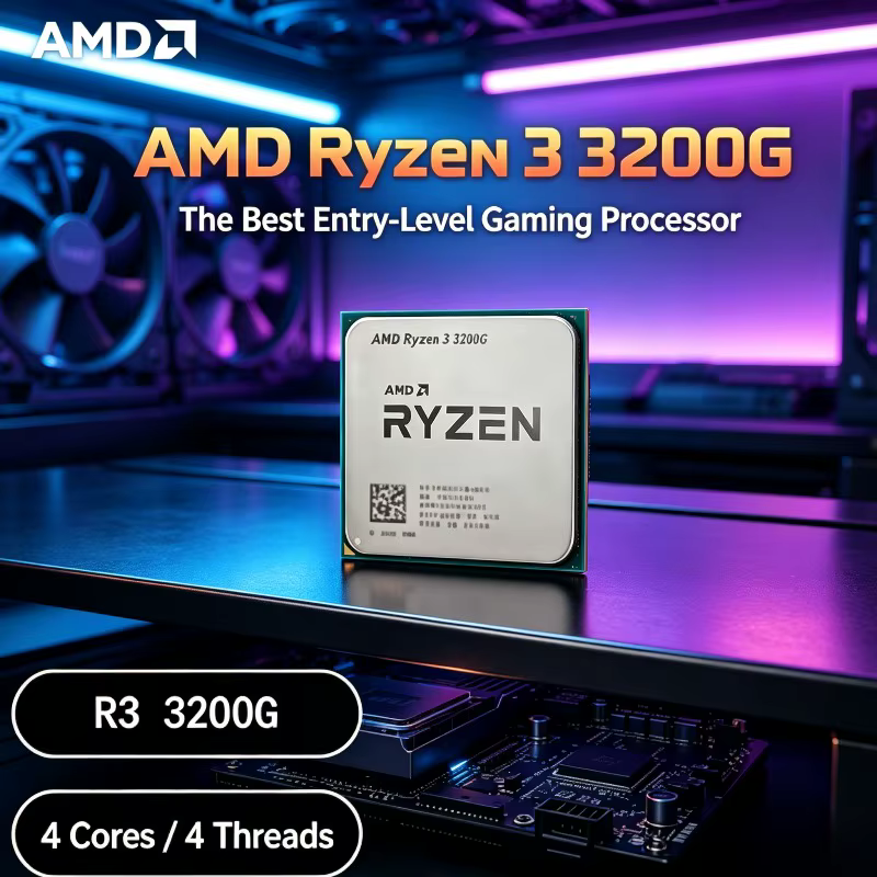 Processeur AMD Ryzen 3 R3 3200G 100% neuf et original, 3,6 GHz, quadricœur, 65 W, AM4, le meilleur p
