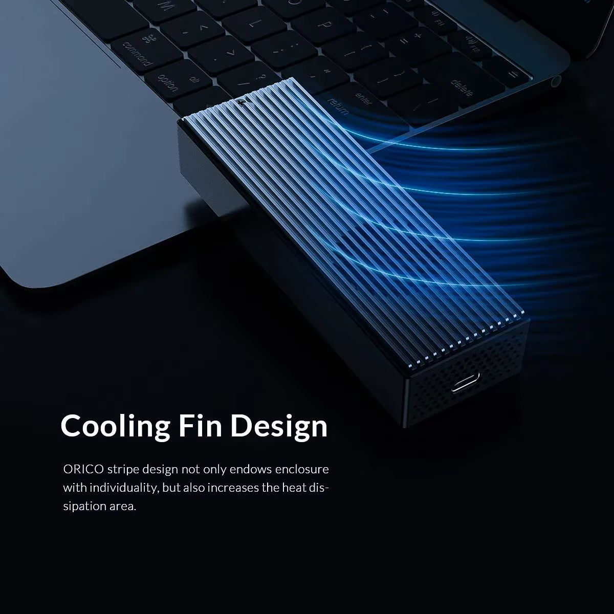 Boîtier SSD ORICO M.2 NVME avec ventilateur de refroidissement intégré type-c M2 boîtier SSD NVME 20