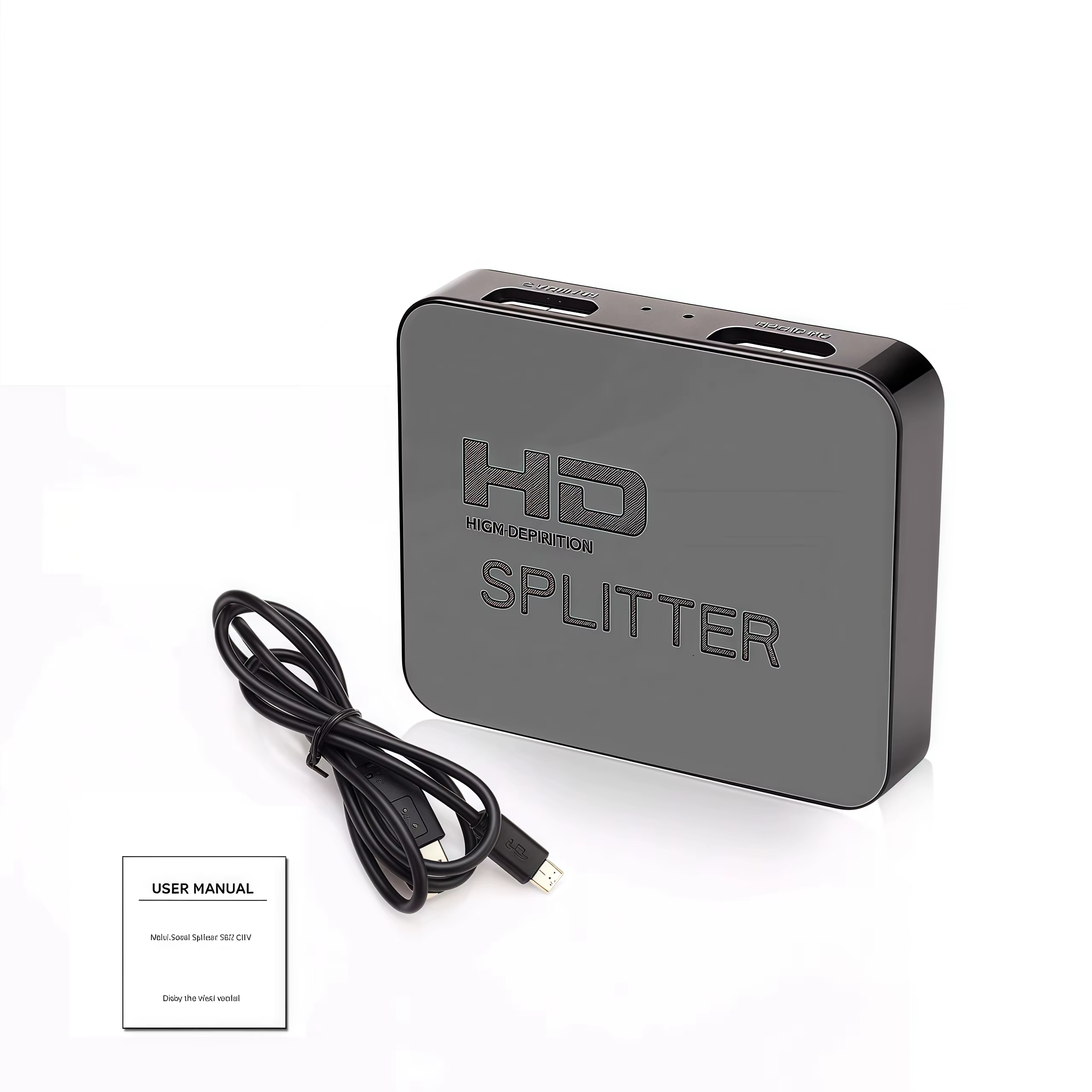 Répartiteur HDMI 1x2 4K – Distributeur vidéo 1 entrée 2 sorties pour double moniteur, PC, projecteur