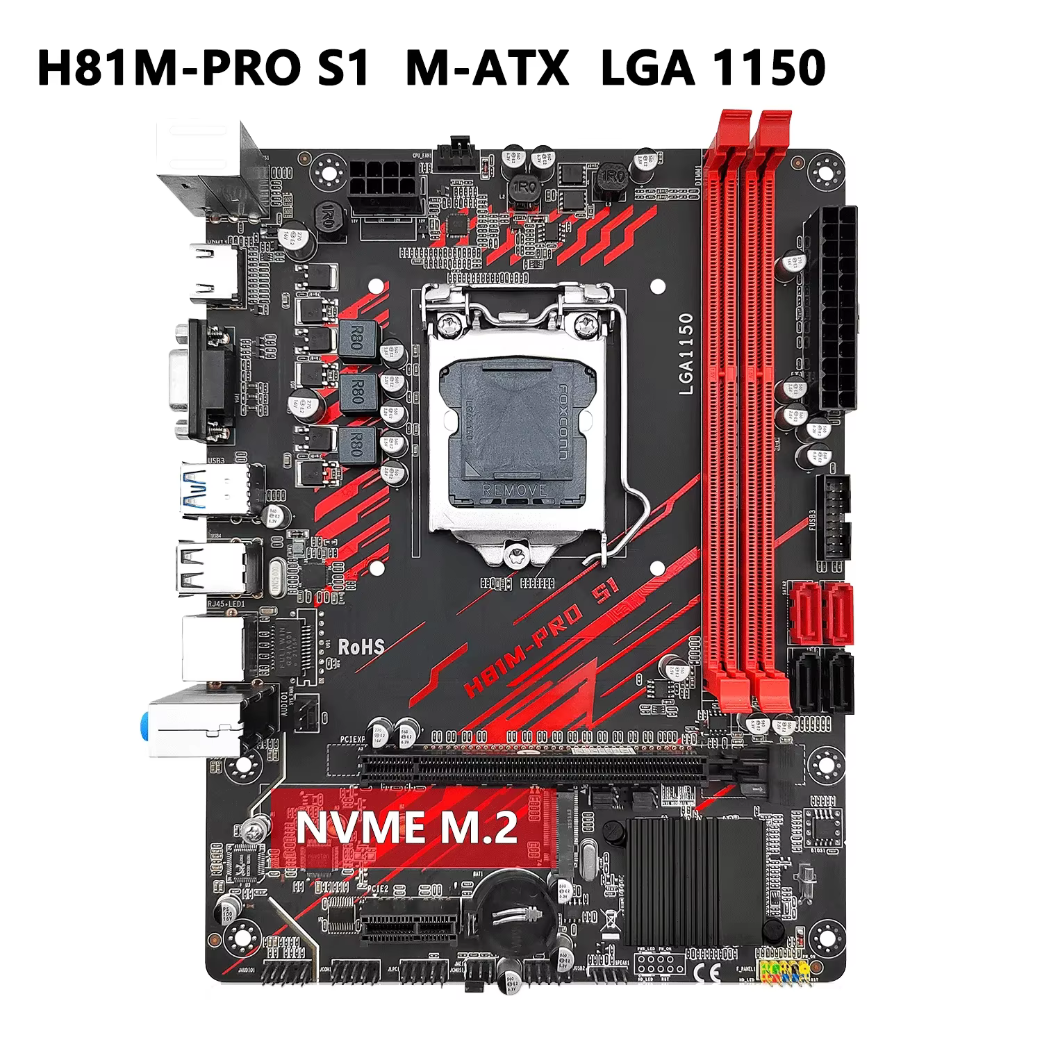 Carte mère MACHINIST H81M PRO S1 LGA 1150, compatible avec les processeurs Pentium Core I3 I5 I7 4e 