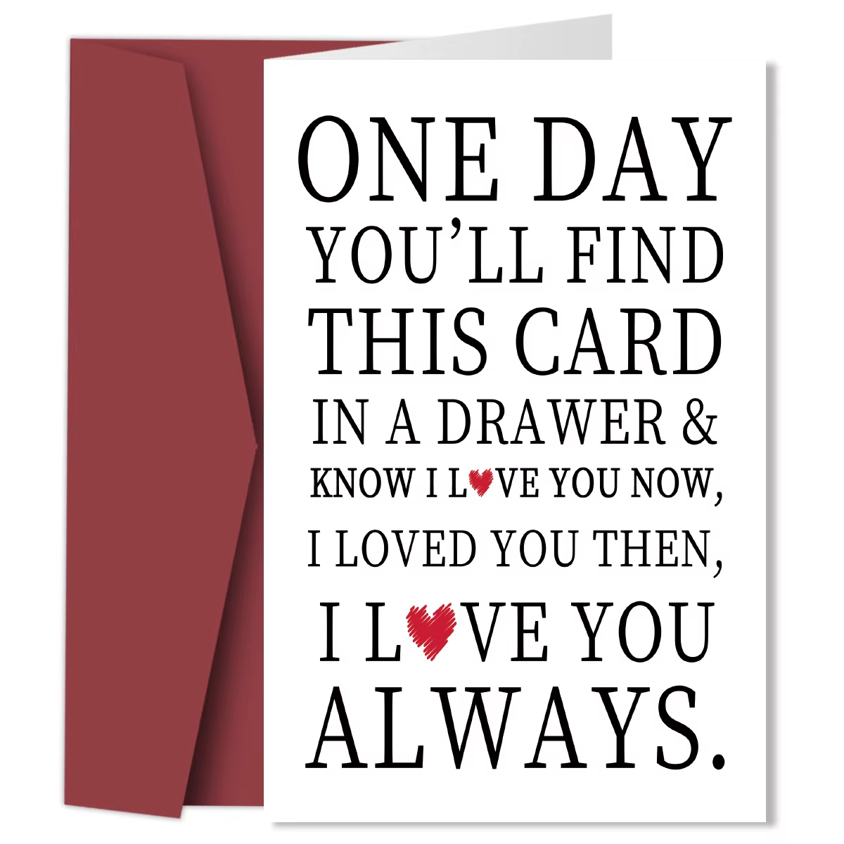Carte d'anniversaire d'amour en forme de cœur, carte de vœux je t'aime toujours pour lui, son maman,
