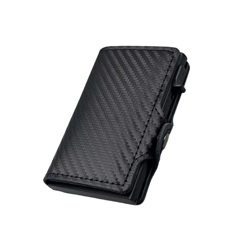Portefeuille porte-cartes en métal anti-RFID pour hommes et femmes, multifonction, organisateur de c