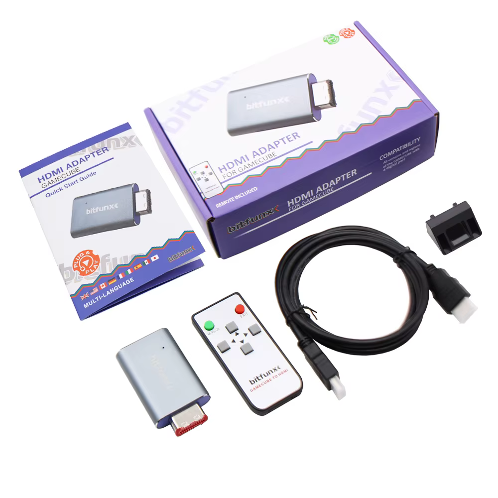 Bitfunx GC Vidéo HDMI ™ Adaptateur numérique AV vers HDMI ™ GC2HD pour console de jeu Nintendo G