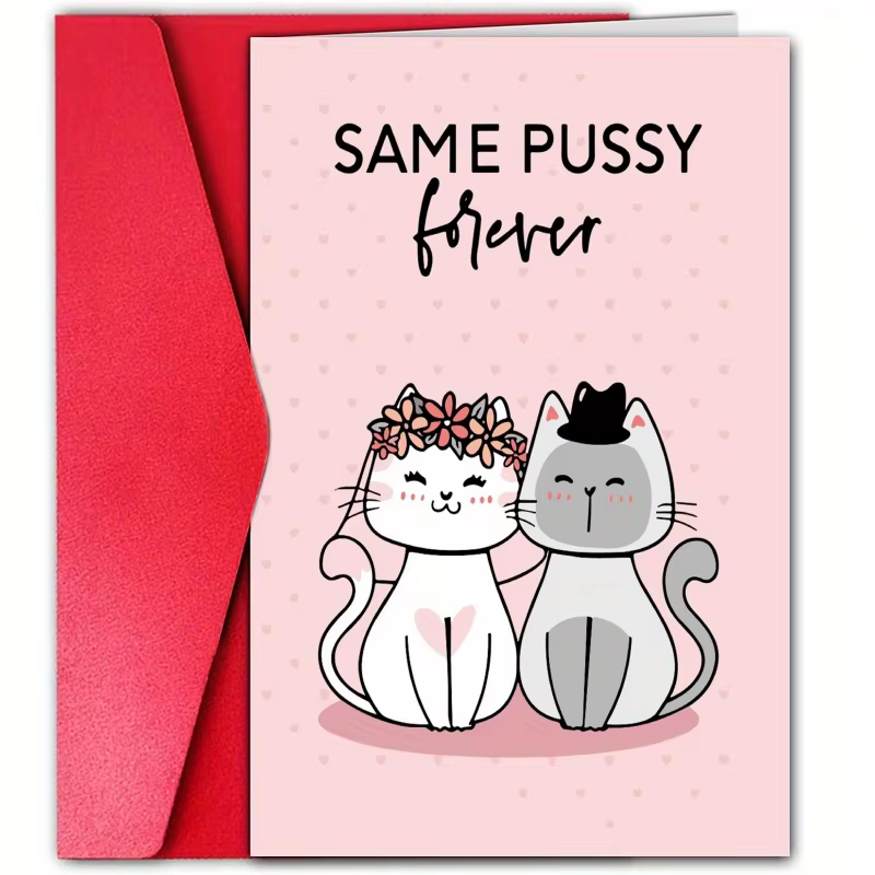 1 pièce, carte de mariage amusante, carte d'anniversaire de mariage, carte joyeuse pour la Saint-Val