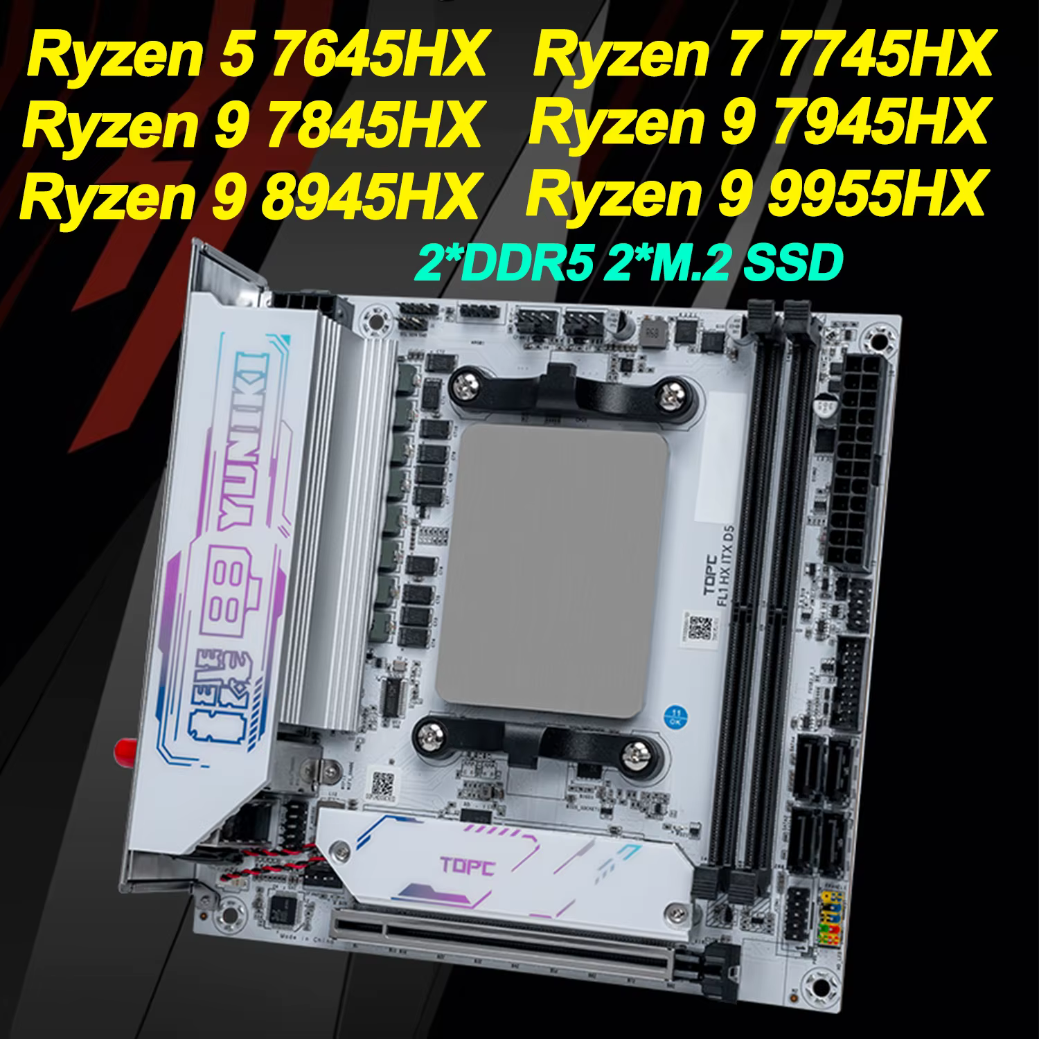 Carte mère de jeu AMD Ryzen 7 7745HX Ryzen 9 7845HX/7945HX/8945HX/9955HX R5 7645HX 2*DDR5 2*M.2 SSD 