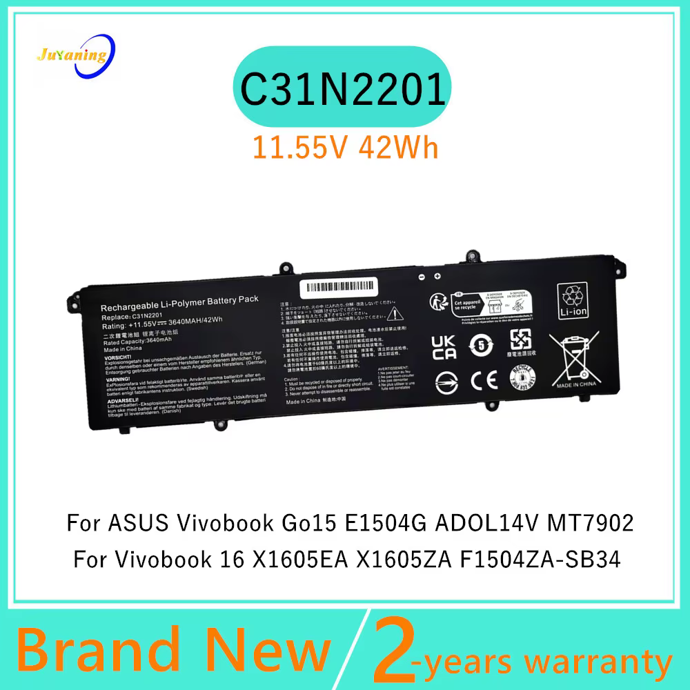 Batterie d'ordinateur portable pour ASUS Vivobook 15 X1504V X1504VA F1504 F1504ZA 16 S1605PA Go 15 E