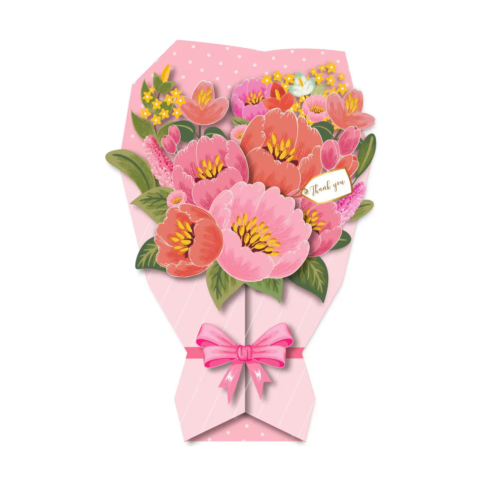 Carte postale 3D Fleurs de remerciement Tournesol/Rose/Œillet Bouquet de fleurs DIY Carte de vœux Ar