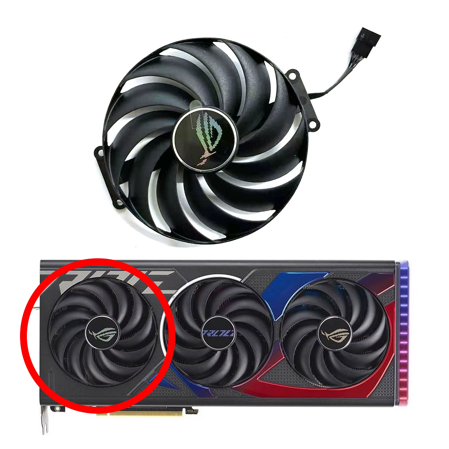 Nouveau ventilateur de refroidissement 7 broches FD10015M12D T12215SU pour carte graphique ASUS GeFo