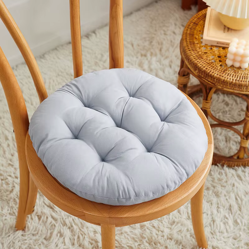 Coussin de chaise de bureau rond de couleur, coussin chaud d'hiver, coussin de siège de canapé de sa