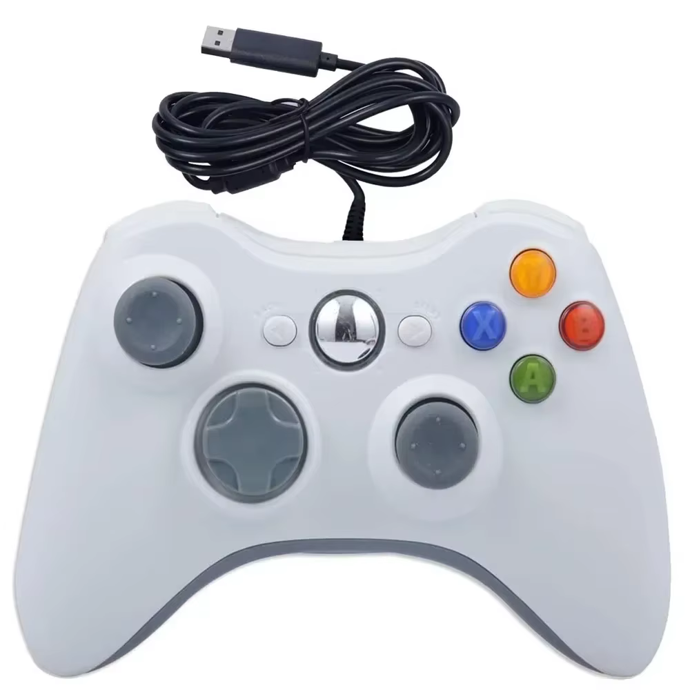 Manette filaire USB pour Xbox 360, contrôleur de jeu PC, joystick portable, manette de jeu pour Wind
