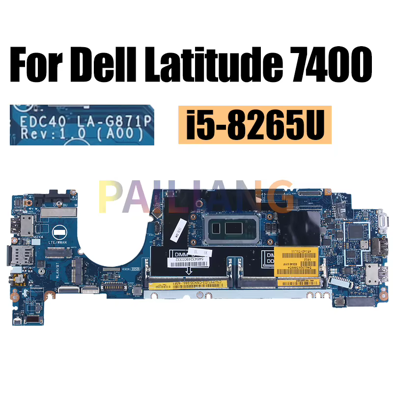 Pour Dell Latitude 7400 ordinateur portable carte mère ordinateur portable LA-G871P 0M2JD3 0FHPJ8 0W