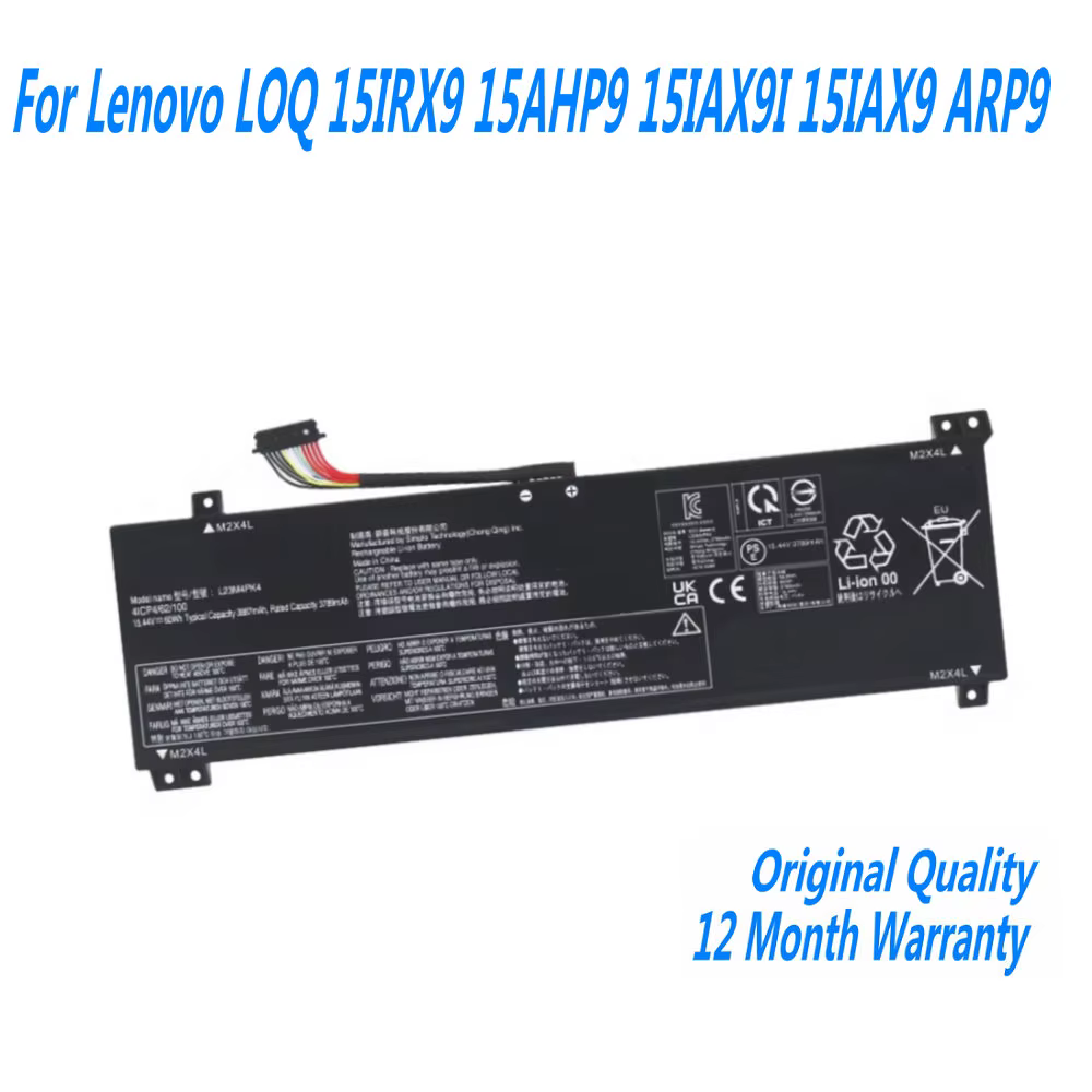 Lenovo-Batterie pour ordinateur portable, LOQ, 15IRX9, 15A Gardens, 9, 15IAX9I, 15IAX9, ARP9, L23Saf