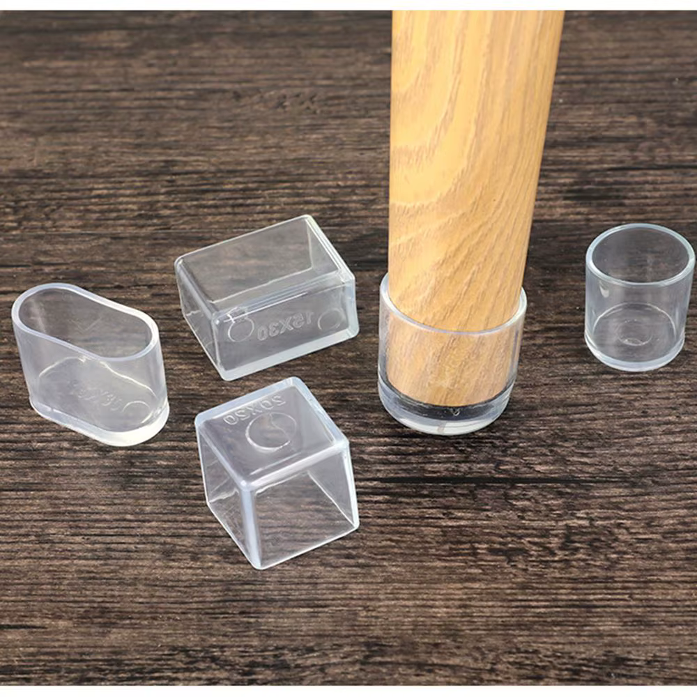 Couvre-pieds de chaise en PVC noir, nouveaux pieds de meubles à fond rond, coussinets en Silicone, c