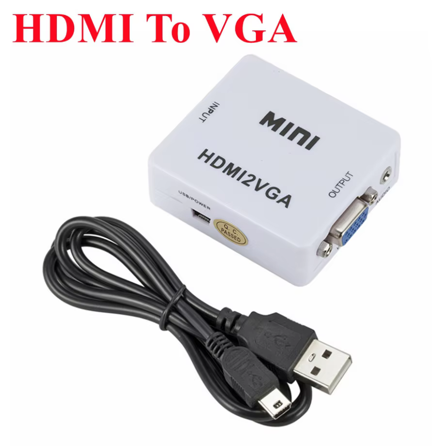 PzzP Synchronization-Convertisseur vidéo portable compatible Mini VGA vers HDMI, adaptateur audio po