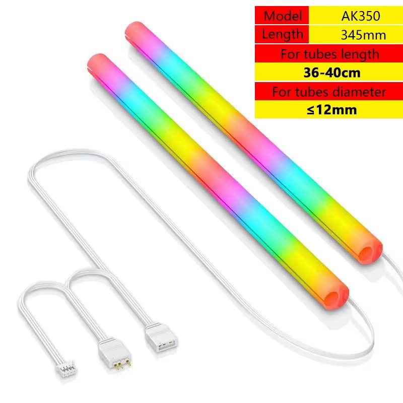 LDPCSJ 5V ARGB LED Tube néon bande lumineuse housse pour PC de jeu 120 240 360 AIO CPU eau liquide r