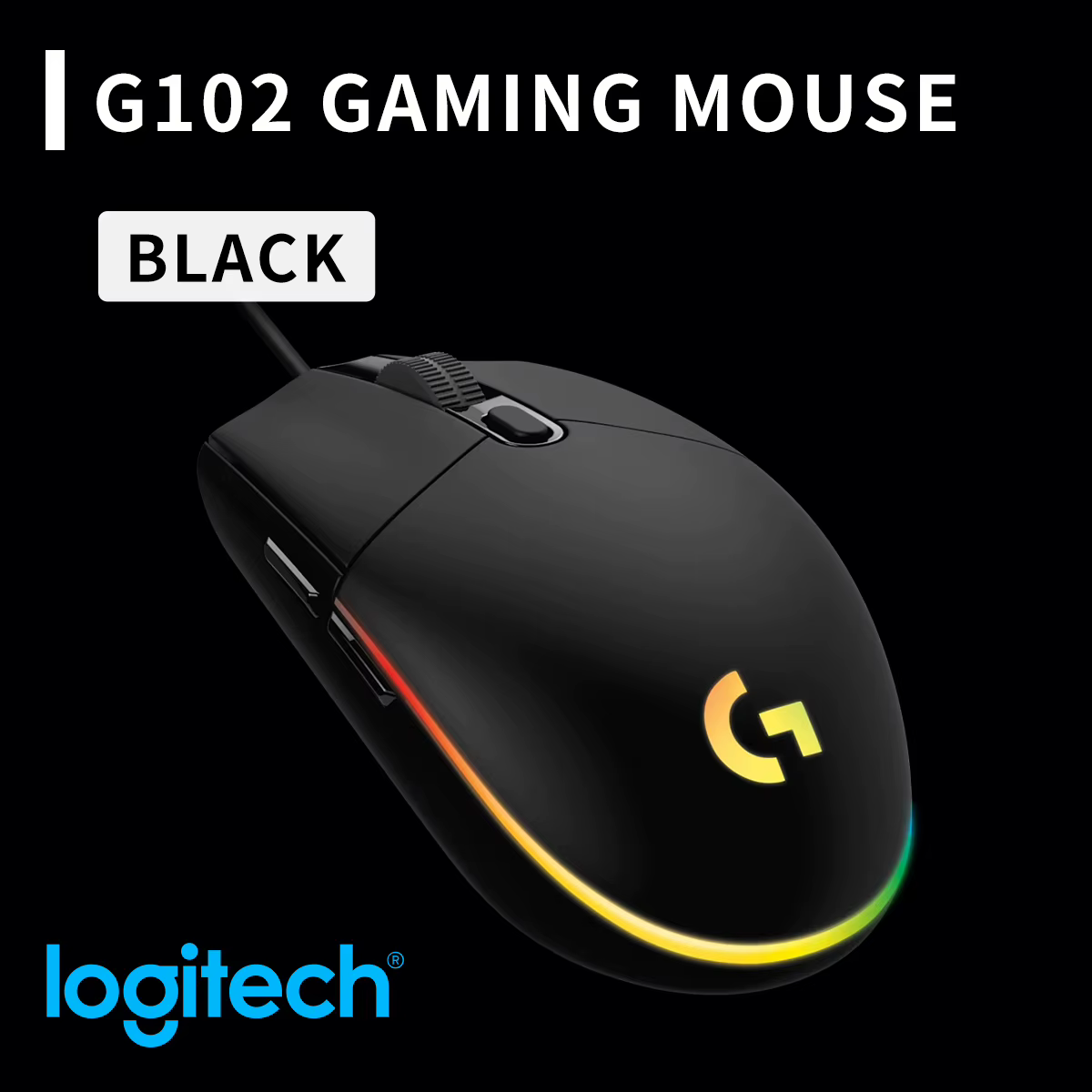 Souris de jeu RGB Logitech G102/G203/G6304/G305 Prodigy avec animation lumineuse personnalisable