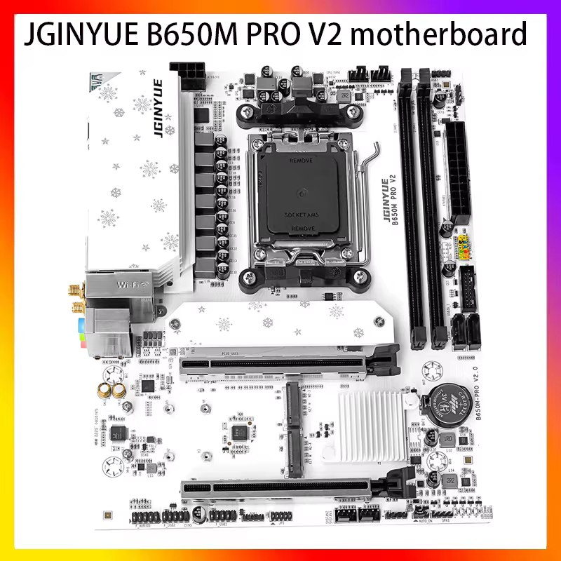 JGINYUE B650M PRO V2 carte mère prend en charge les processeurs AMD AM5 Ryzen série 7000/8000/9000 c