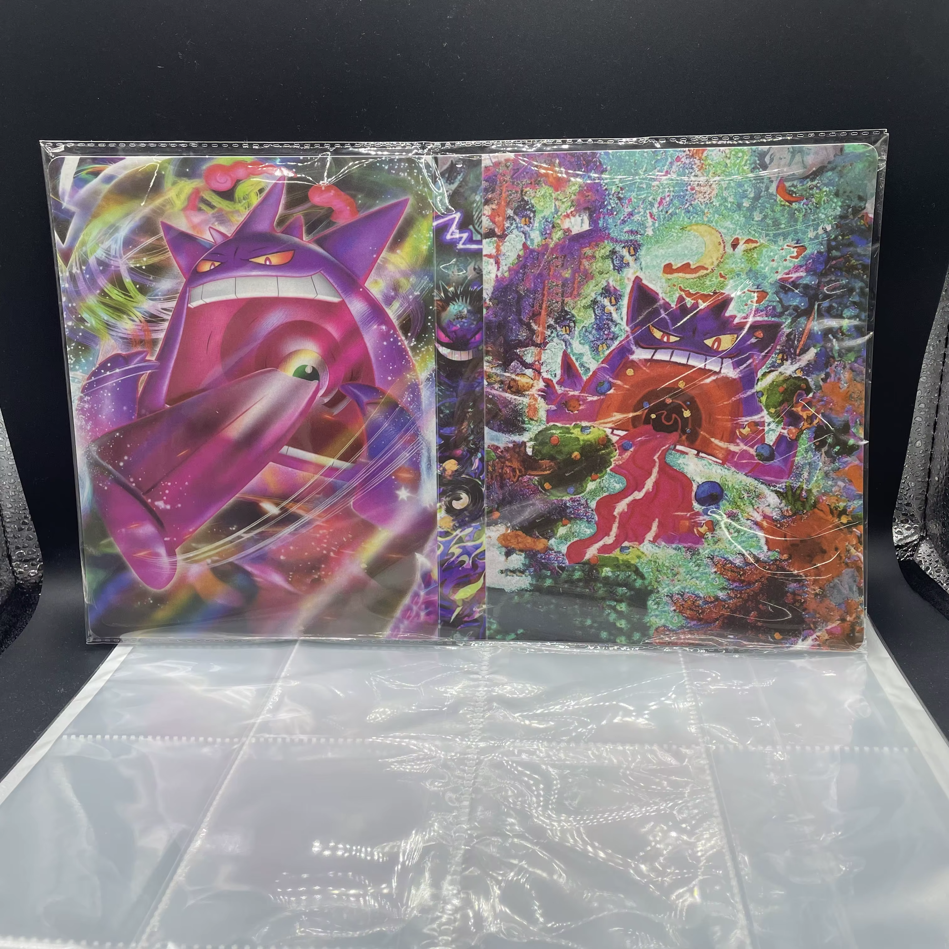PTCG Gengar Ex Album de cartes à collectionner 4 compartiments peuvent contenir 240 cartes coque tac