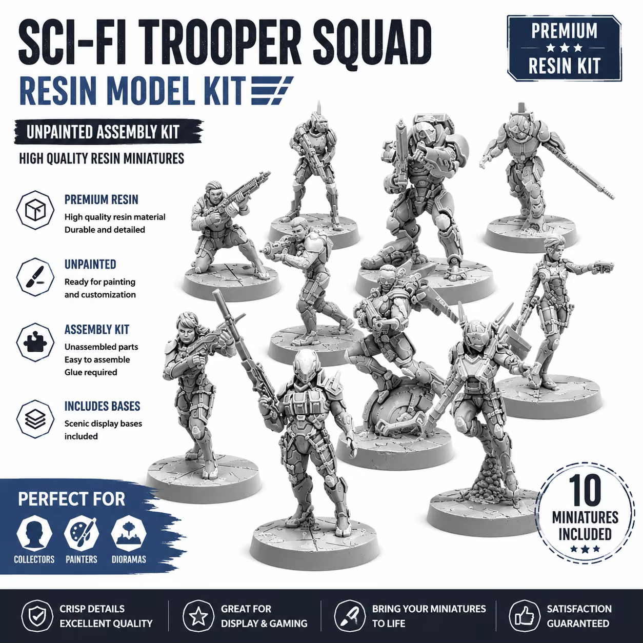Pack d'action Rare Resin O-12, kit de modèle en résine moulée sous pression non peinte, comprenant u