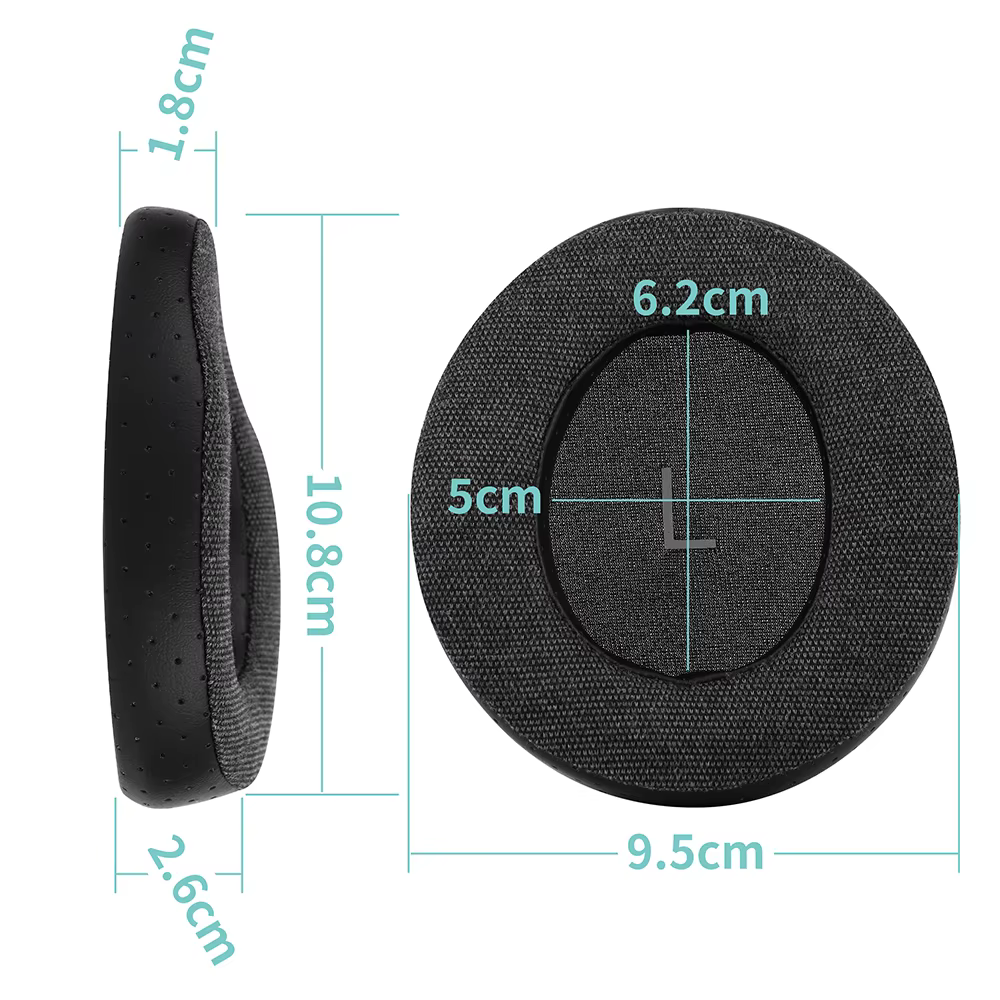 SIVGA Coussinets d'oreille de rechange noirs pour SV023 (une paire)