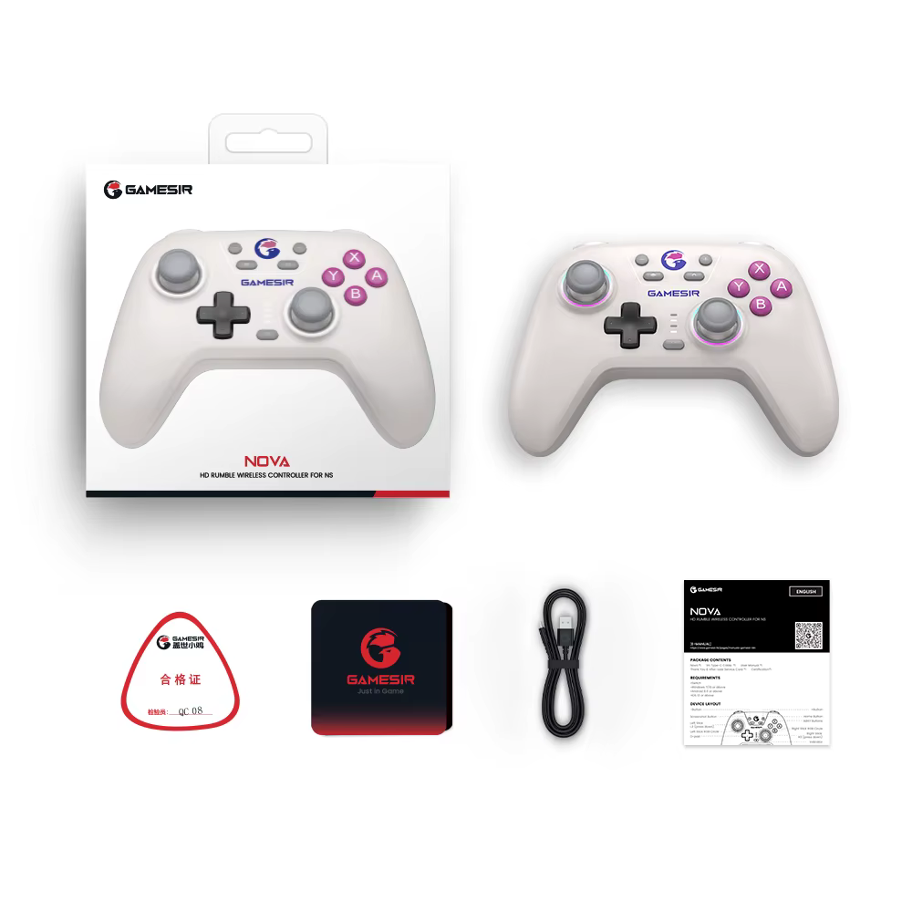 GameSir Nova contrôleur de commutateur sans fil manette Bluetooth avec effet Hall pour Nintendo Swit