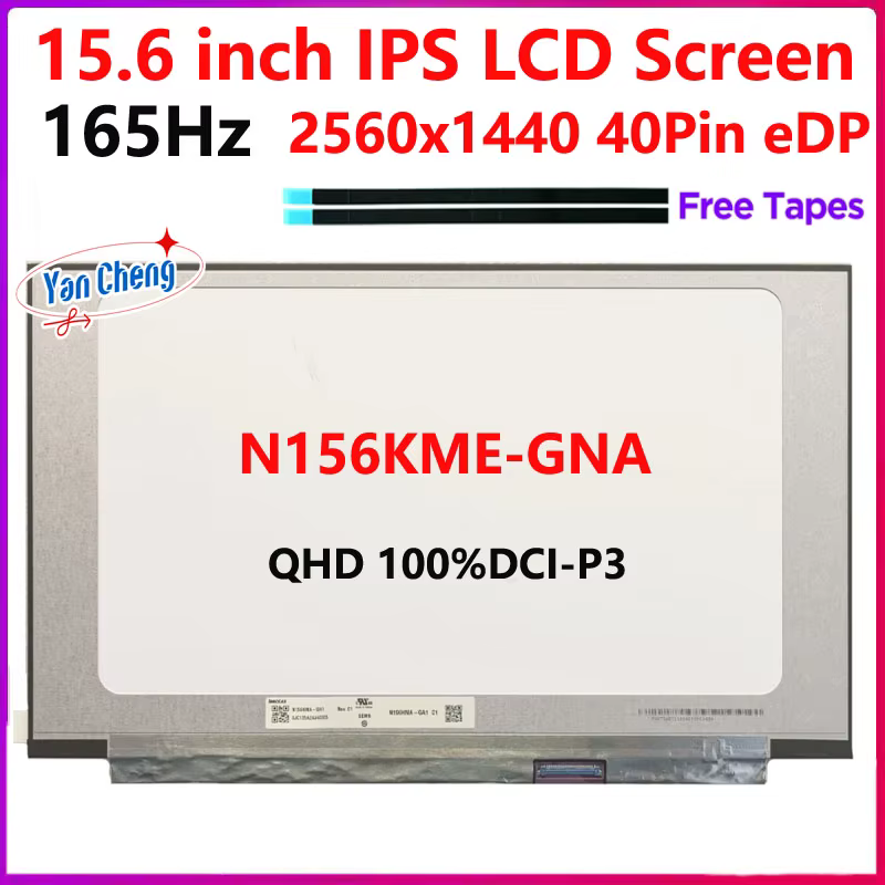 Écran LCD pour ordinateur portable 15.6 pouces N156KME-GNA 165HZ pour Bali ROG Zephywarmer G15 Incom