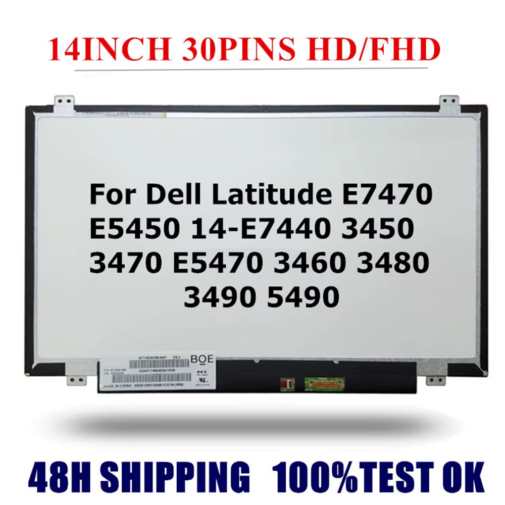 Écran LCD pour ordinateur portable Dell Latitude E7470 E5450 14-E7440 3450 3470 E5470 3460 3490 5490