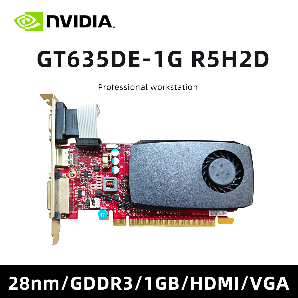Carte graphique NVIDIA GeForce GT 635DE 1G GT635DE DDR3 HDMI VGA GT 635DE 1G DDR3 PCI-Express 3.0 R5