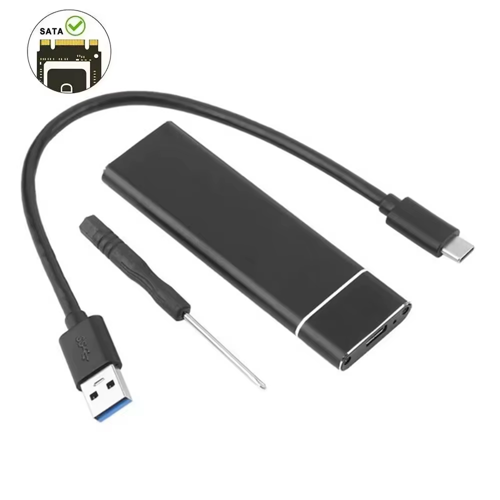 Boîtier SSD M2 M.2 NVMe SATA, adaptateur de boîtier SSD 10Gbps USB 3.2 Gen2 USB C, boîtier externe p