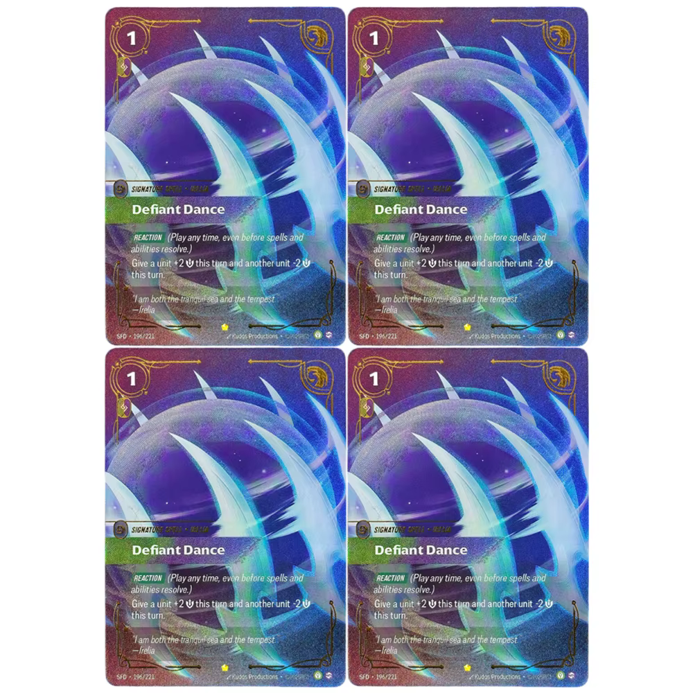 Carte de jeu à collectionner Proxy Riftbound League of Legends Spiritforged SFD Defiant Dance 196/22