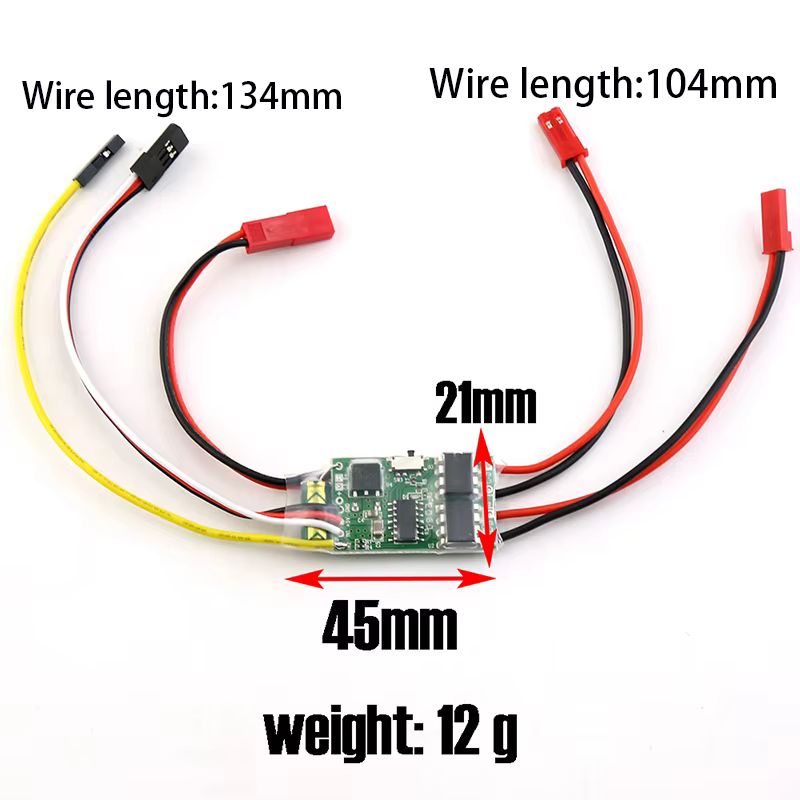 Touriste Way-Contrôleur de vitesse bidirectionnel brossé ESC 2s-3s Lipo 5a, pièces de rechange pour