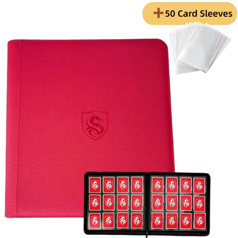 Classeur à cartes à insertion latérale de qualité supérieure à 12 emplacements, 20 pages intérieures
