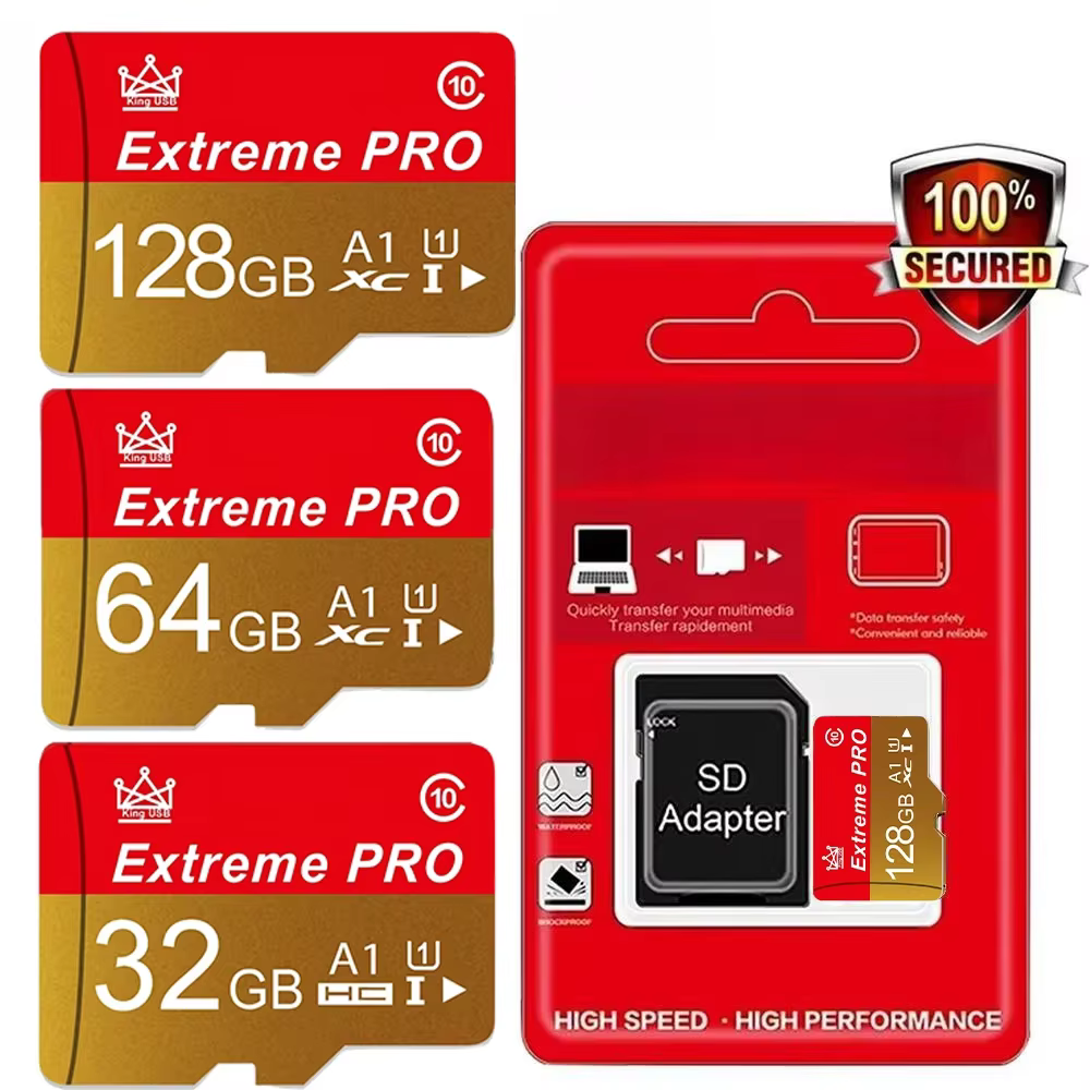 Carte mémoire 16 Go 32 Go Mini SD 64 Go 128 Go 256 Go MiniSD Max Ultra C10 Carte TF pour téléphone p