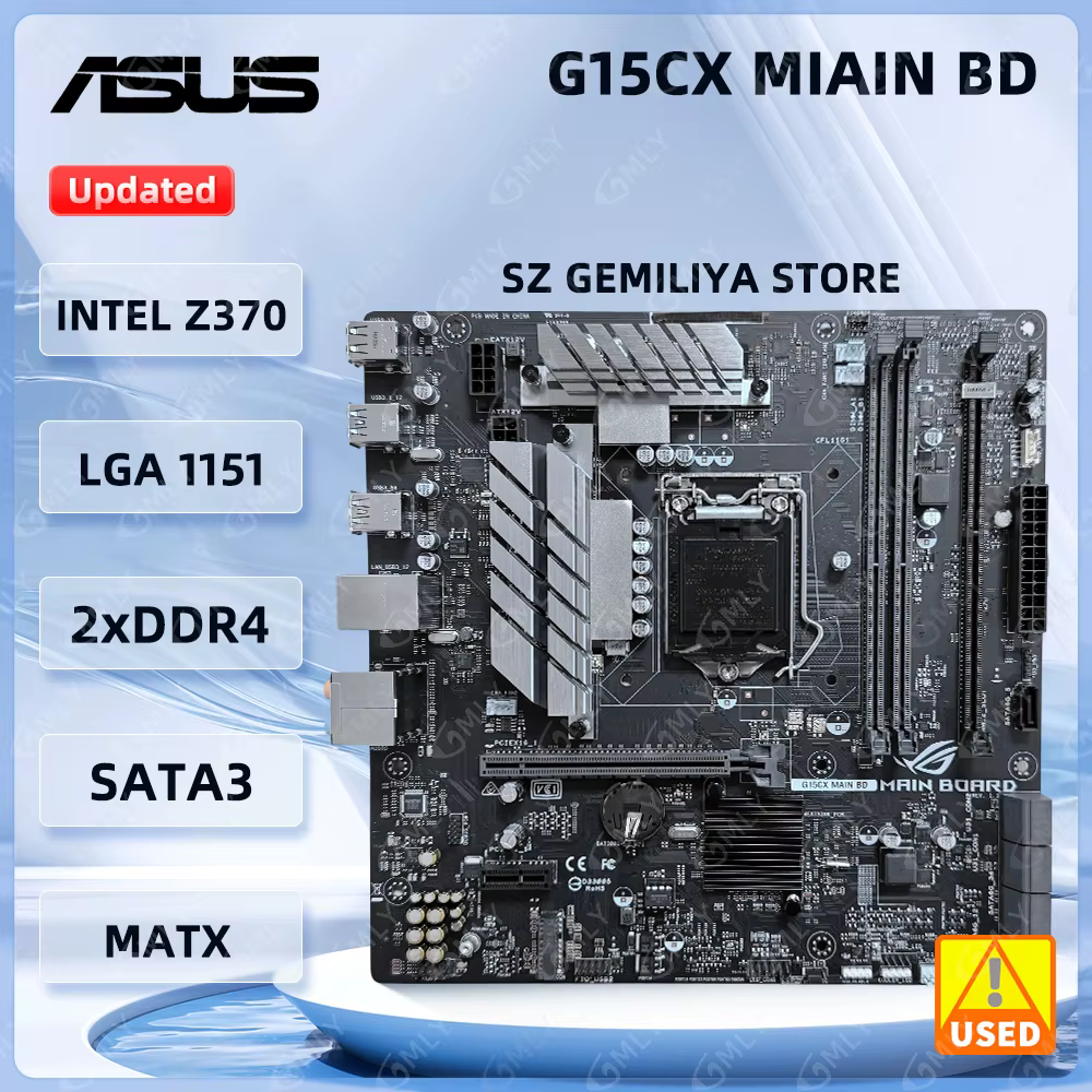 Carte mère ASUS Z370 Gaming LGA 1151 DDR4 XMP 2.0 ROG STRIX G15CX MAIN BD M.2, compatible avec les p