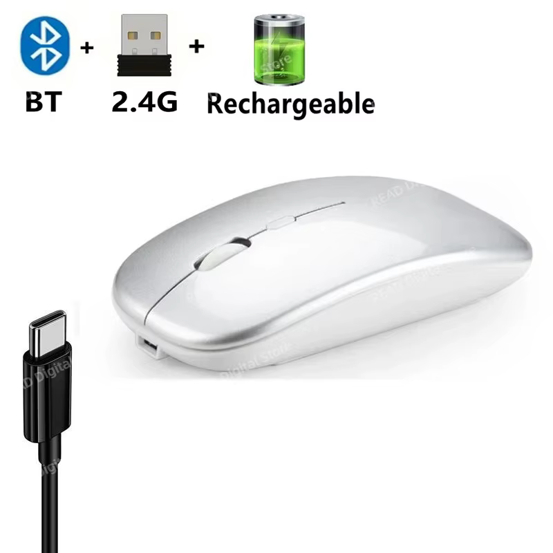 Souris de jeu sans fil, Compatible Bluetooth (Dual Mode: BT + 2.4Ghz), ergonomique et Rechargeable,