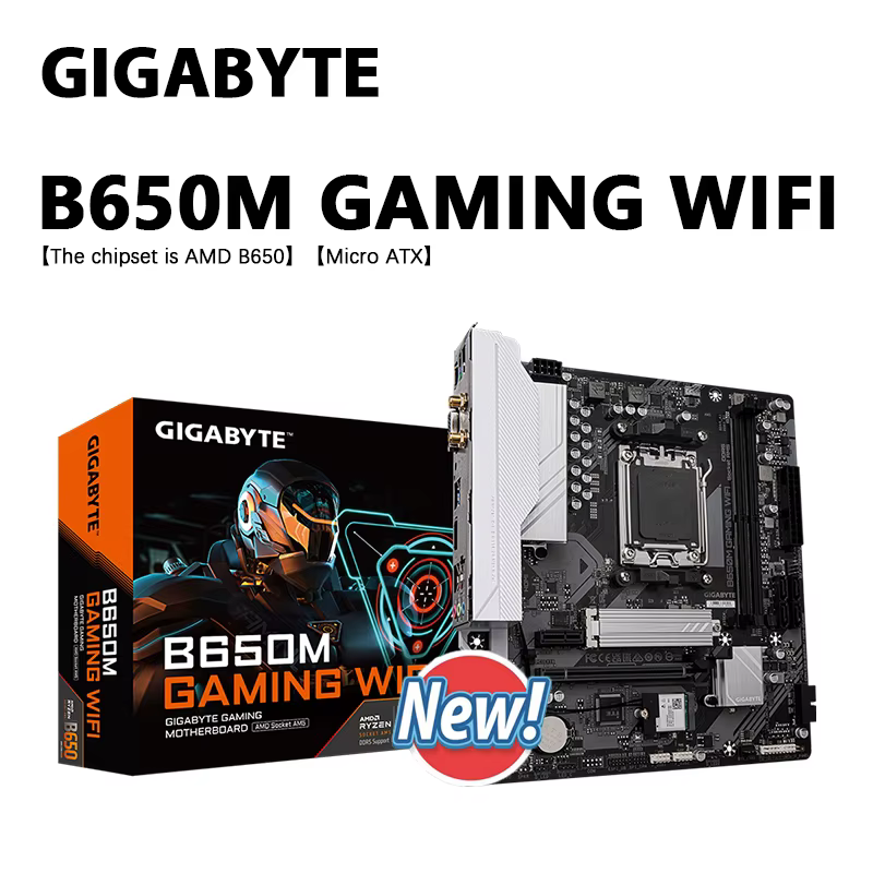 GIGABYTE B650M GAMING WIFI Support pour DDR5 6400 M.2 2.5GbE LAN 5 + 2 + 2 Phases numérique VRM B650
