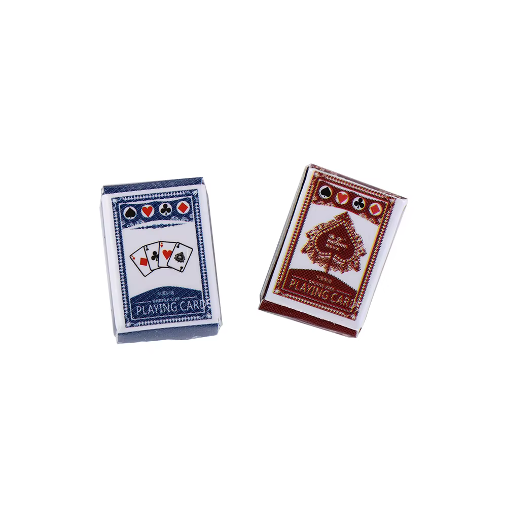 Mini cartes à jouer miniatures pour poupées mignonnes, jeu de poker, accessoire de décoration pour l