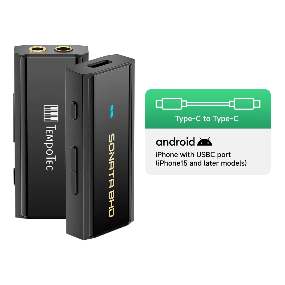 Dongle USB DAC& portable TempoTec Sonata BHD, 3 niveaux de gain réglables, 4,4 mm et 3,5 mm, bout