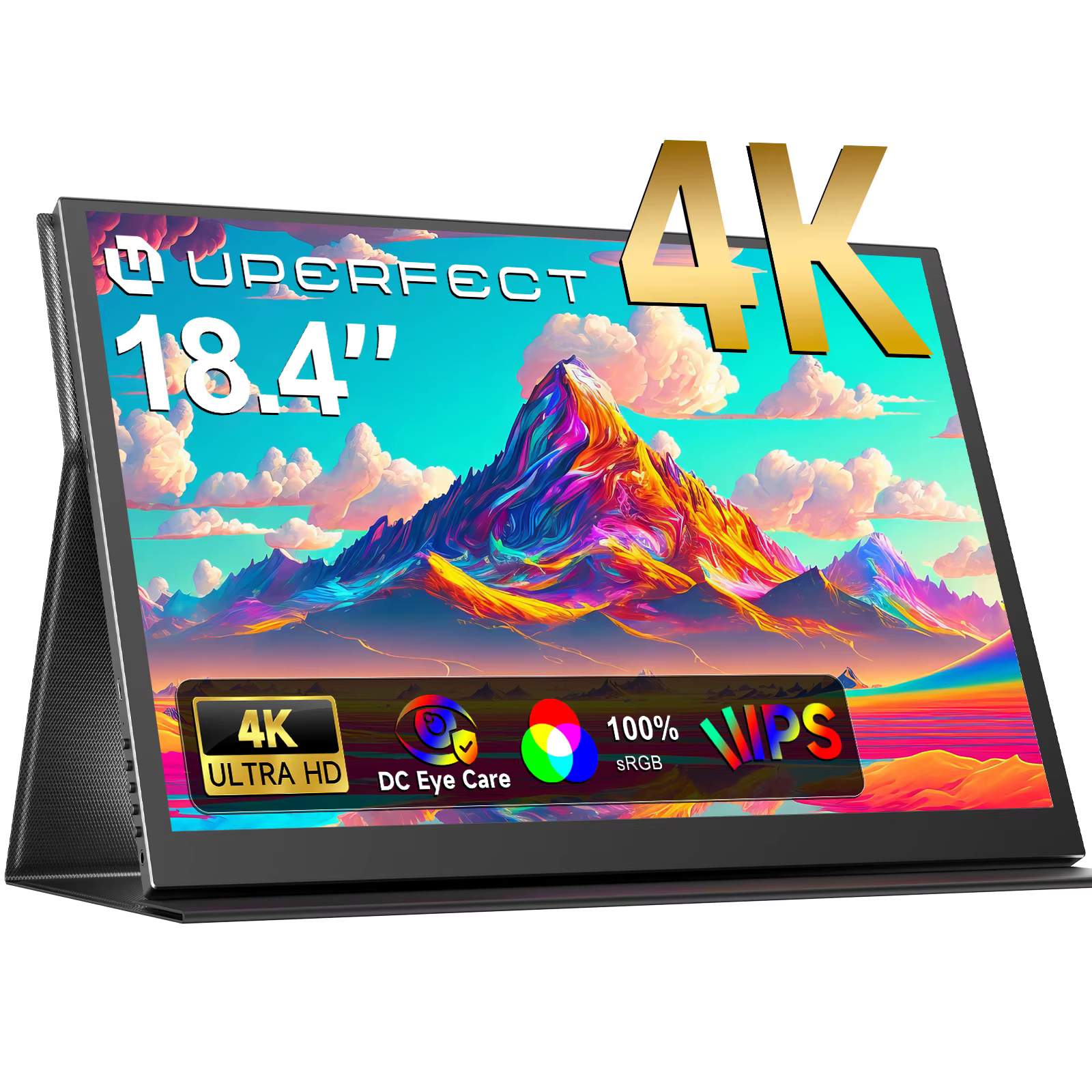 UPERFECT 18 pouces 4K grand moniteur portable IPS affichage 3840x2160 100% sRGB externe deuxième écr