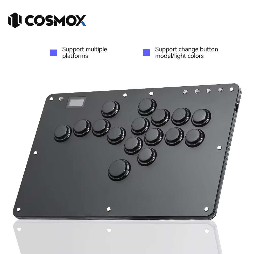 Haute42- COSMOX Fighting Hitbox Manette de jeu pour PC/PS3/PS4/PS5 Switch Steam, contrôleur sans lev