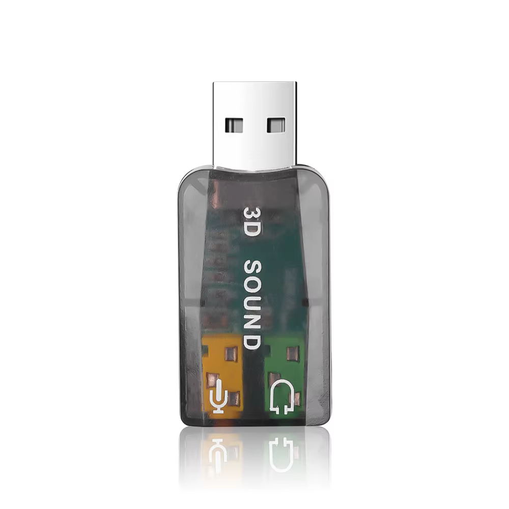 Carte son USB externe Mini carte son USB vers 3.5mm Interface adaptateur Audio stéréo HiFi pour haut