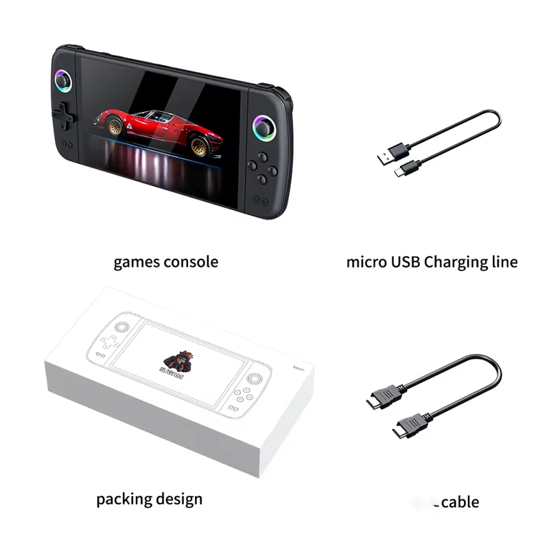 Console de jeu vidéo rétro de poche Portable M27, affichage 1024x600, écran de 7.0 pouces ﻿ Prise en
