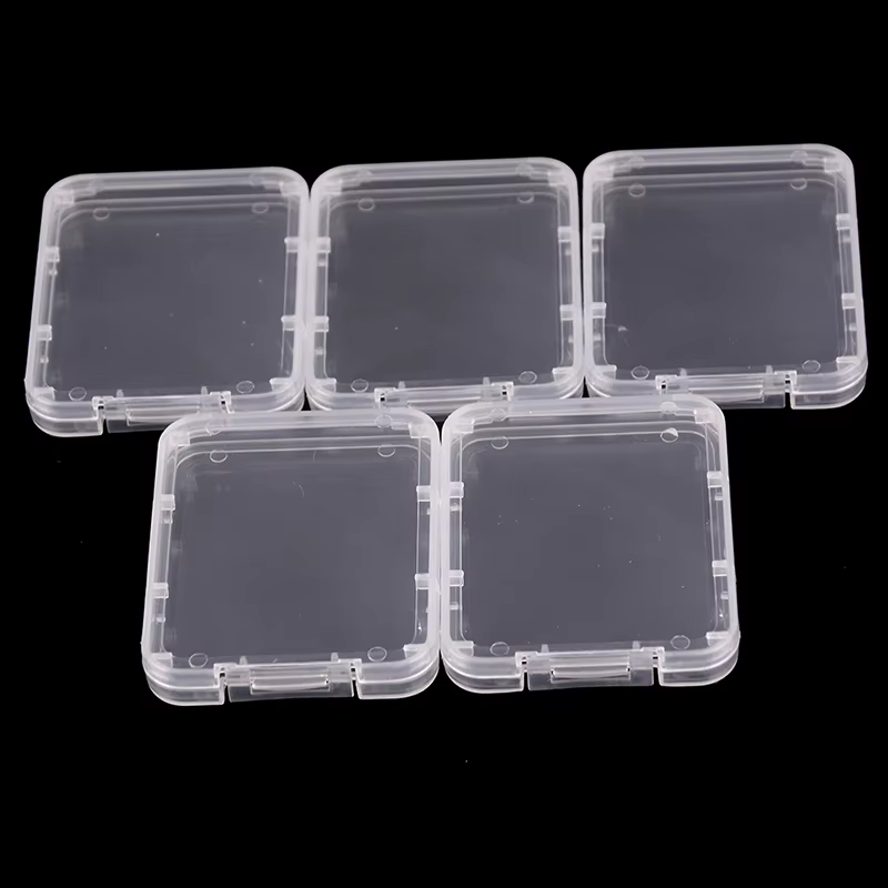 Étui de protection pour cartes CF en plastique PP blanc et transparent