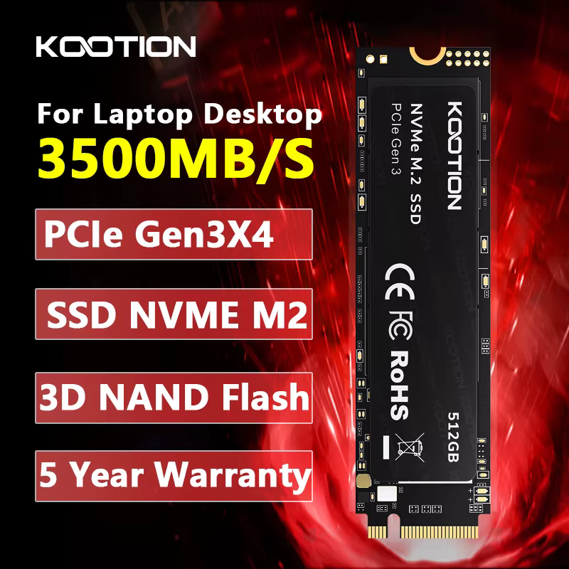 KOOTION – X15 disque dur interne SSD, M.2, PCIe, avec capacité de 256 go, 512 go, 1 to, pour ordinat