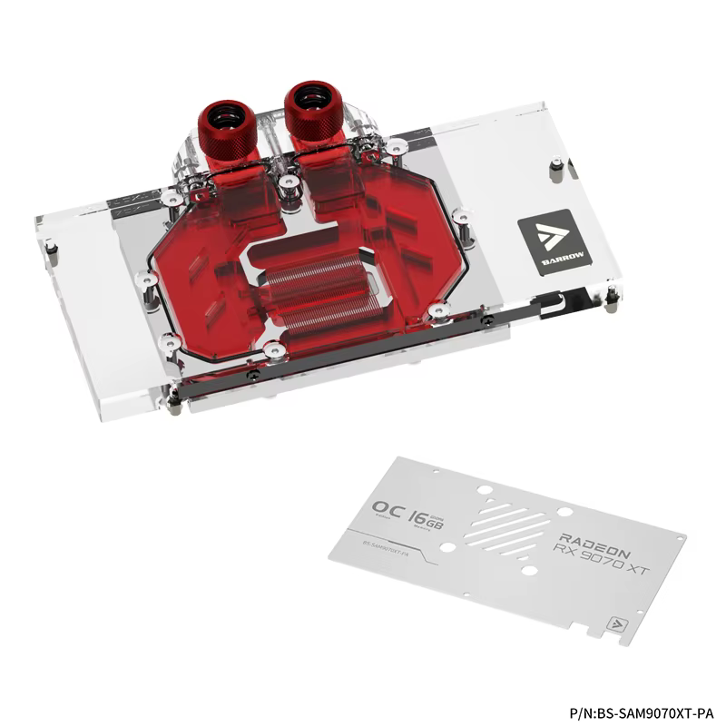 Bloc GPU Barrow pour Sapphire METAL RX 9070 XT 16GB D6, refroidisseur d'eau pour carte graphique, ra