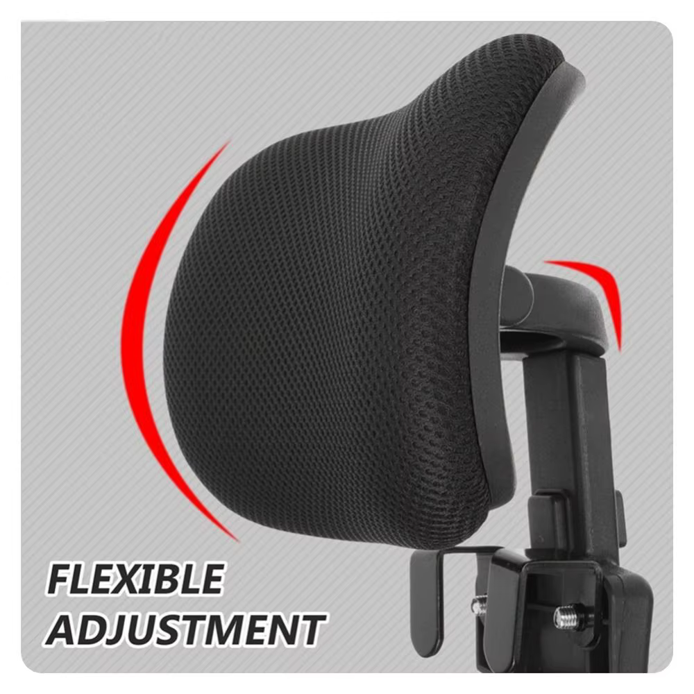 Appui-tête de chaise d'ordinateur en tissu maille, éponge noire, extension de chaise de bureau, Inst