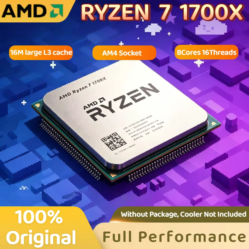 Processeur de jeu AMD Ryzen 7 1700X R7 1700X Socket AM4 3.4 3.8GHz 8 cœurs 16 threads L3 16M Pro Max