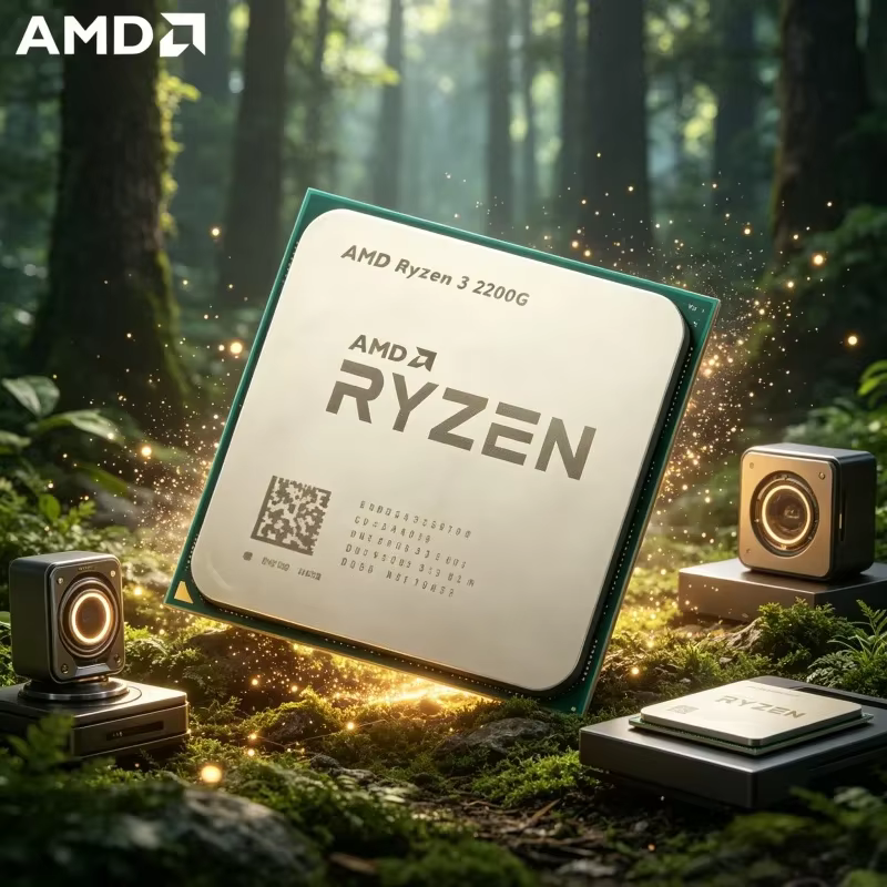Processeur de jeu AMD Ryzen 3 2200G 4 cœurs 4 threads 3,5 GHz débloqué pour PC de bureau avec socket