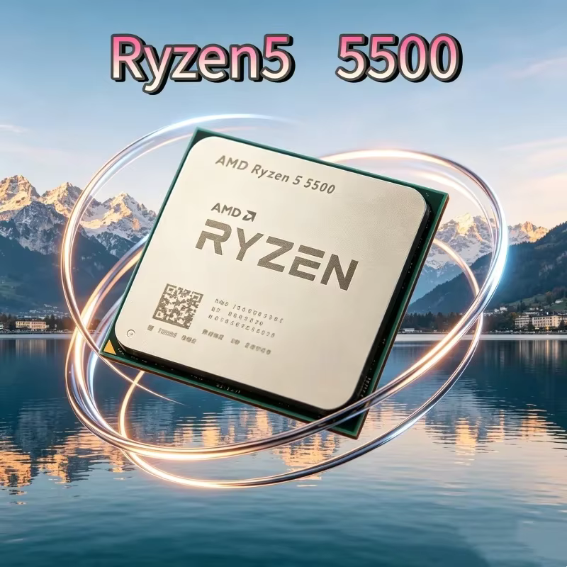 Processeur de bureau AMD Ryzen 5 5500 R5 5500 6 cœurs 12 threads 4,2 GHz Socket AM4 sans emballage,