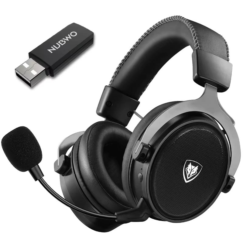 Casques sans fil NUBWO G07 Gamer 2,4 GHz à très faible latence, stéréo HIFI, suppression du bruit, m